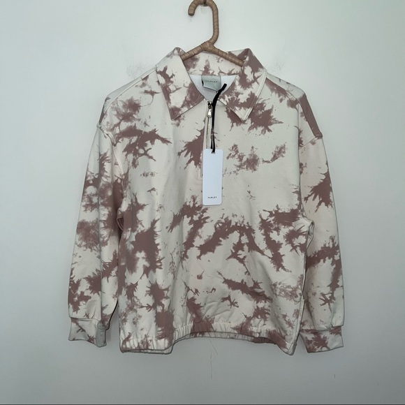 NEW Varley Romero Sweat Taupe Tie Dye - Picture 5 of 7